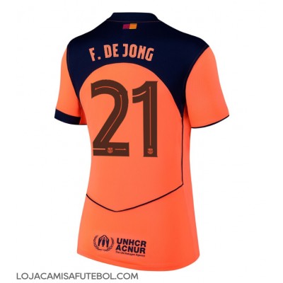 Camisa de Futebol Barcelona Frenkie de Jong #21 Equipamento Alternativo Mulheres 2025-26 Manga Curta Camisa de Futebol Barcelona Frenkie de Jong #21 Equipamento Alternativo Mulheres 2025-26 Manga Curta